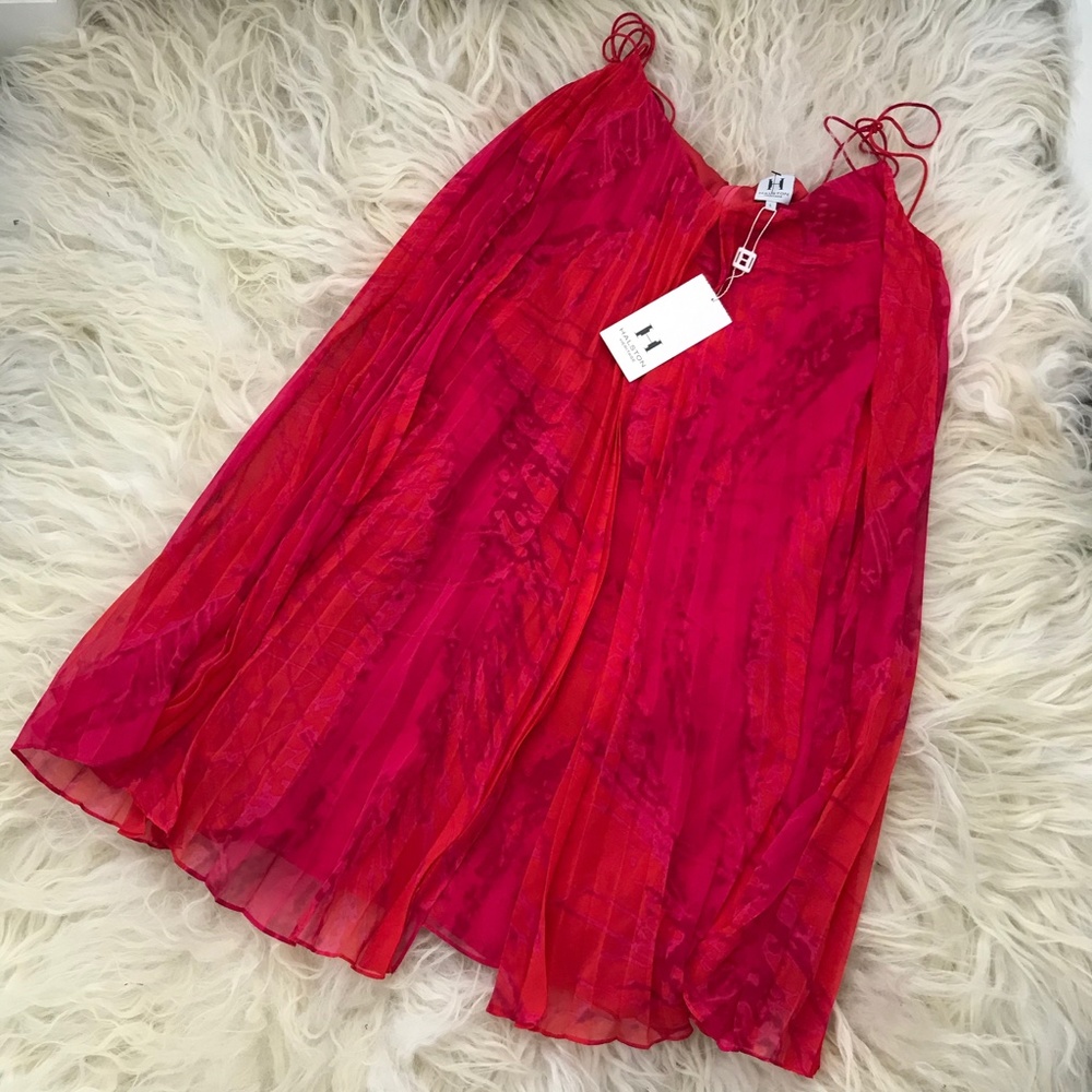 HALSTON HERITAGE V-Neck Mini Dress - Picture 4 of 5